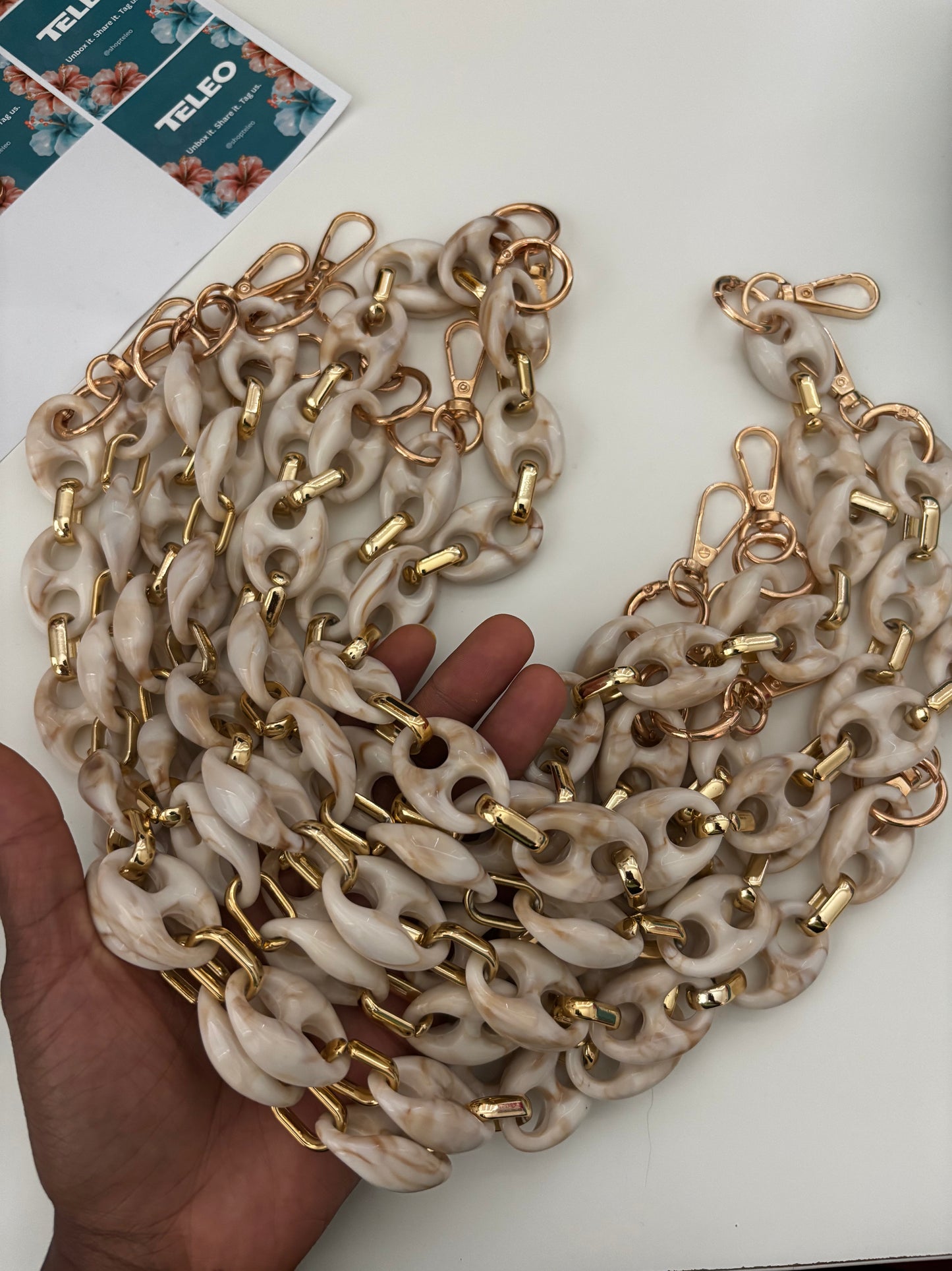 Teleo- Bag Charm| Latte Cowrie