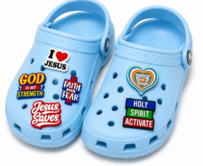 Faith Over Fear|Crocs Charm Set