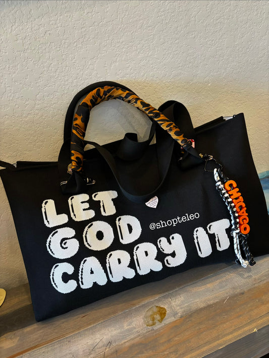 TELEO | Let God Carry It™ Tote+Wristlet| GENESIS BUNDLE (Selah+Scarf+Pins)
