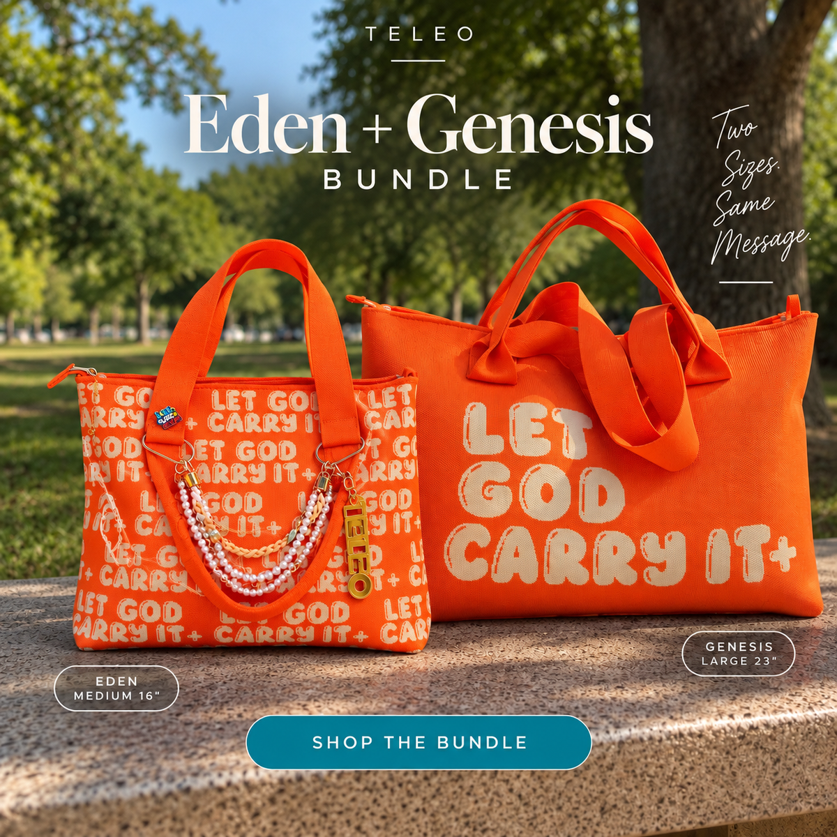 TELEO | Let God Carry It™ Tote| GENESIS+EDEN BUNDLE