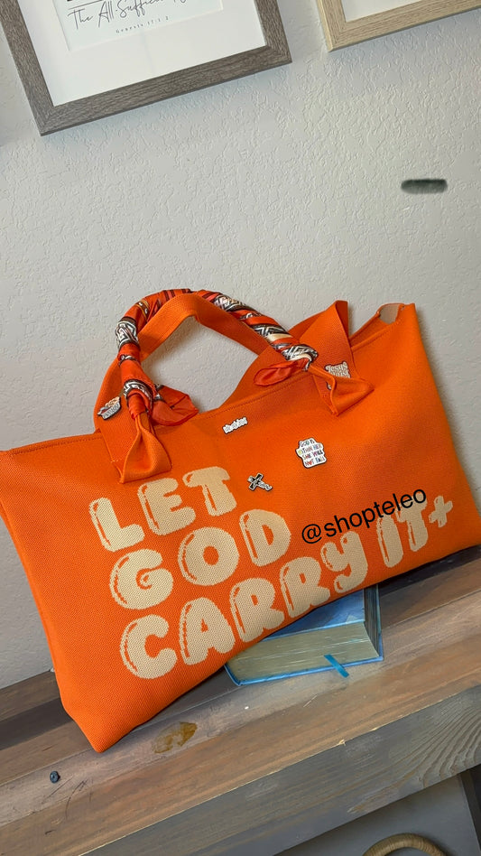 TELEO | Let God Carry It™ Tote+Wristlet | GENESIS BUNDLE (Jireh+ Scarf+ Keychain)