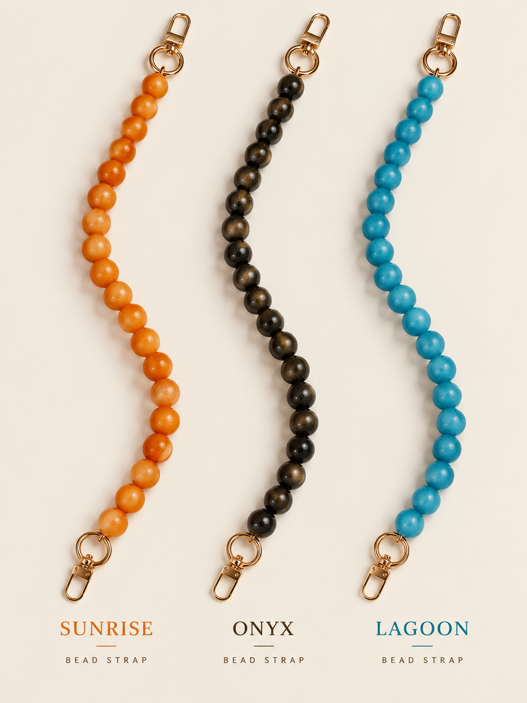 Teleo-  Bag Charm| Bead Strap