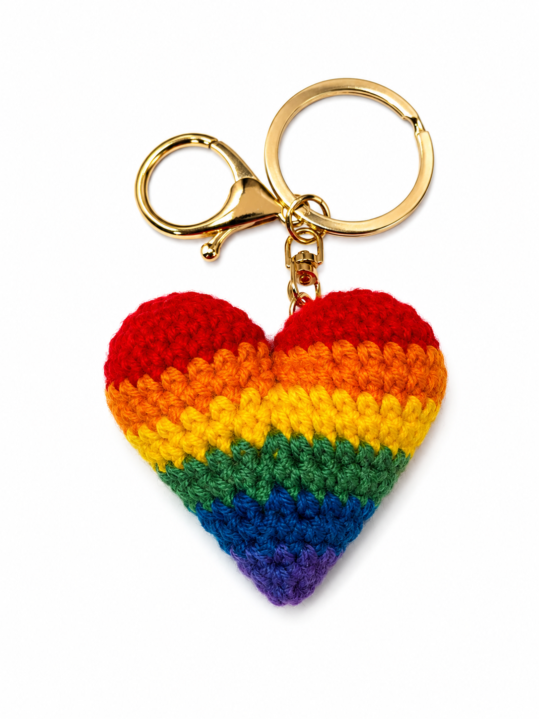 Teleo- Rainbow Heart Keychain