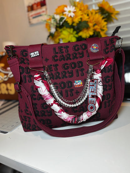 TELEO | Let God Carry It™ Tote| EDEN BUNDLE| (Scarf+Keychain)