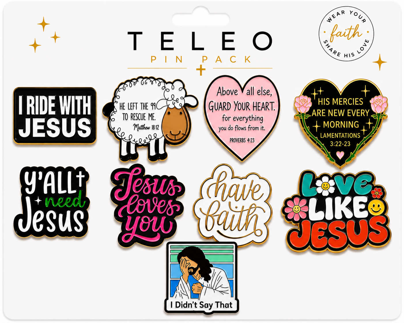 Teleo Faith Pack| Enamel Pins
