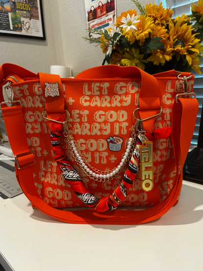 TELEO | Let God Carry It™ Tote| EDEN BUNDLE| (Scarf+Keychain)