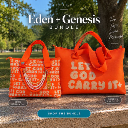 TELEO | Let God Carry It™ Tote+ Wristlet|GENESIS+EDEN BUNDLE
