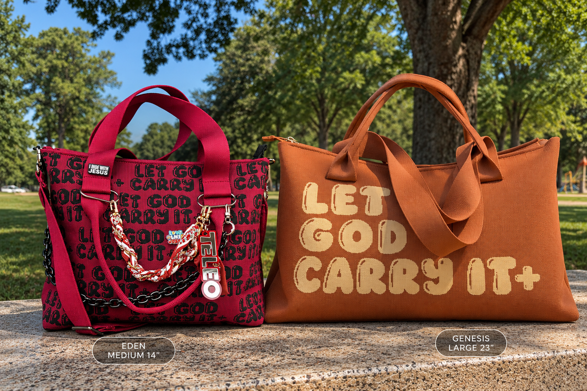 TELEO | Let God Carry It™ Tote+ Wristlet|GENESIS+EDEN BUNDLE