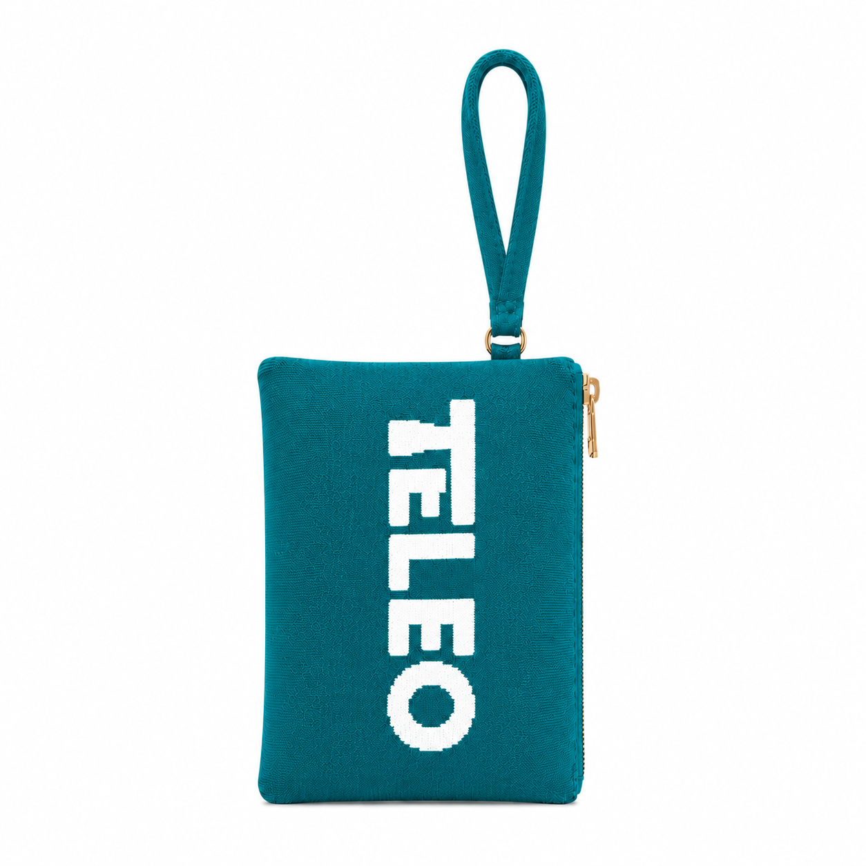 Teleo-Let God Carry It Knit Tote & Wristlet|Teal