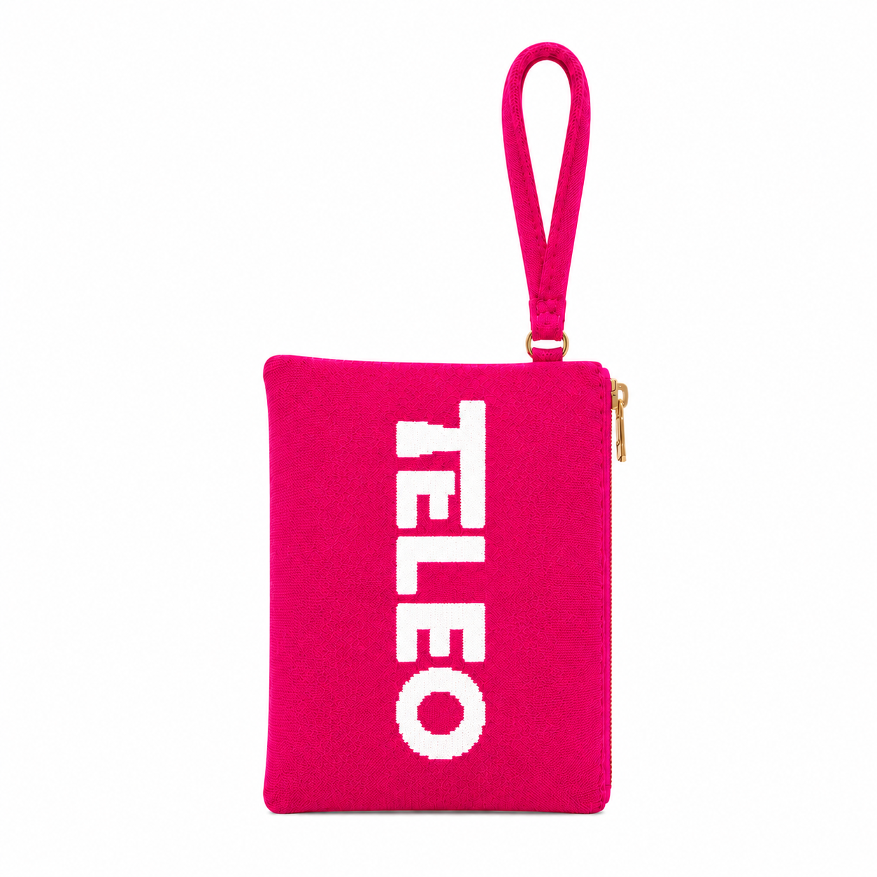 Teleo-Let God Carry It Knit Tote & Wristlet|Pink